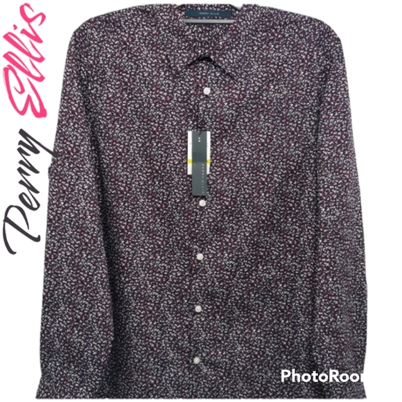 Perry Ellis Mens Button Down Shirt Size Small - Picture 2 of 5